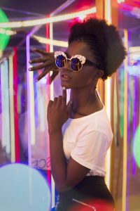 Neon fashion shoot by Loesje Kessels Fashion Photographer Dubai