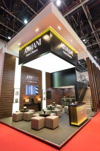 Armani event stand by Loesje Kessels Fashion Photographer Dubai