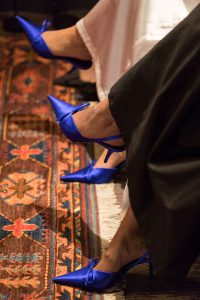 Blue shoes at the Chaumet event in Alserkal Avenue by Loesje Kessels Fashion Photographer Dubai