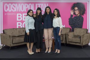 Cosmopolitan's editor in chief Kavita Srinivasan with guest speakers at the event by Loesje Kessels Fashion Photographer Dubai