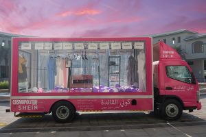 Cosmopolitan Shein truck at the event by Loesje Kessels Fashion Photographer Dubai