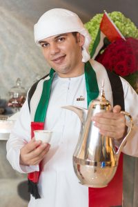 Coffee boy at Emaar's Address Boulevard by Loesje Kessels Fashion Photographer Dubai