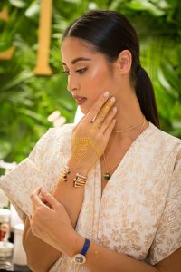 Model showcasing new jewelry at the Piaget event by Loesje Kessels Fashion Photographer Dubai