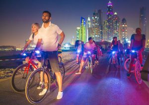 Influencers ready for the PUMA bike ride event by Loesje Kessels Fashion Photographer Dubai