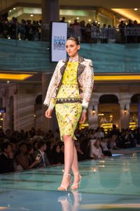 Model on the runway for the Vogue Fashion Show event by Loesje Kessels Fashion Photographer Dubai