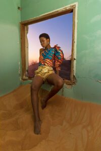 Blessing Williams in desert editorial photoshoot Sharjah by Loesje Kessels