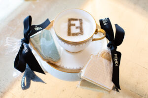 Coffee and cookies with FENDI at the Fall Winter 2022 collection event by photographer Loesje Kessels